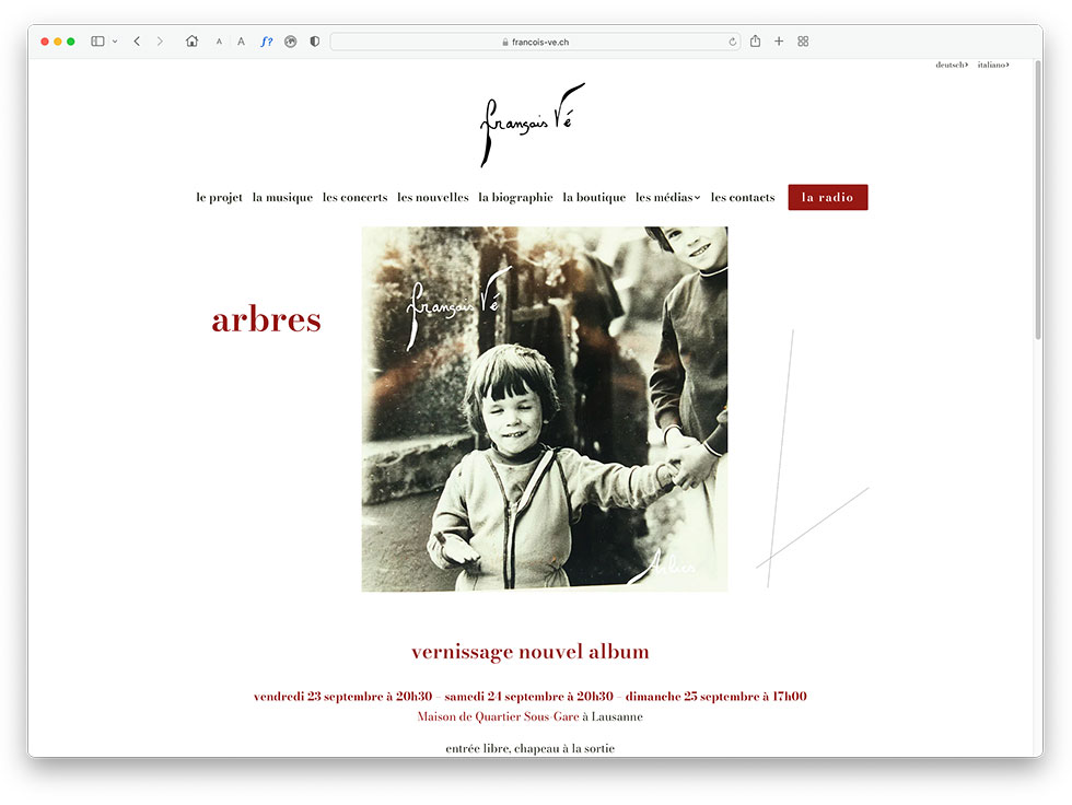 françois vé - site web