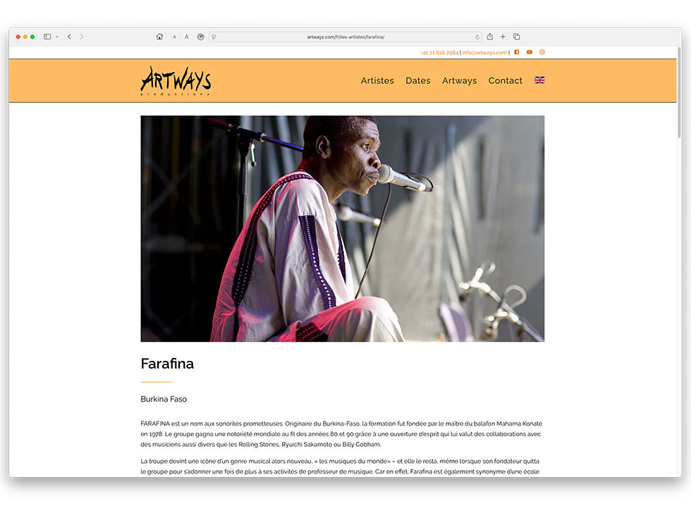 Artways Productions site web