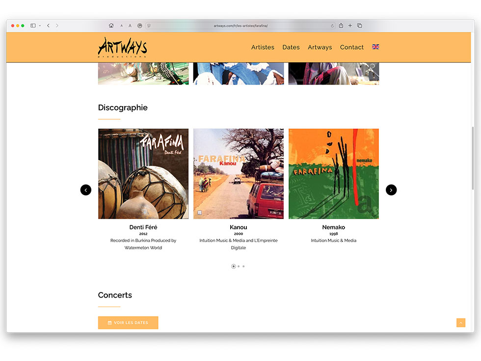 Artways Productions site web